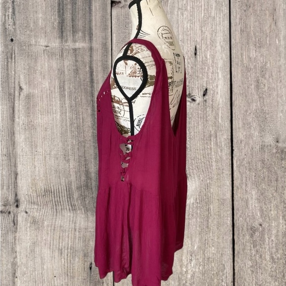 Free People Delphine Embellished Plum Purple Slip Dress Size Medium - Picture 6 of 14
